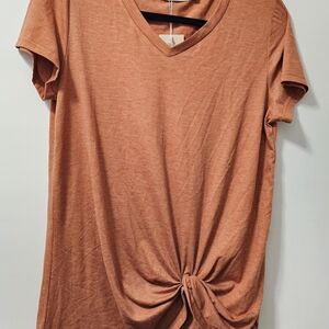 NWT Women's V-Neck Knotted Top